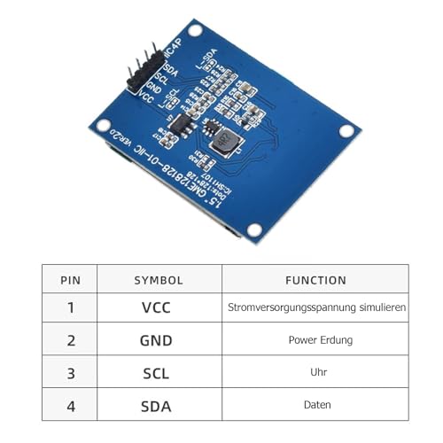 1.5 Inch SH1107 OLED Display Module, 128 x 128, IIC I2C, 4 Pin, White | 1.5 inch, LCD display, IIC, OLED screen