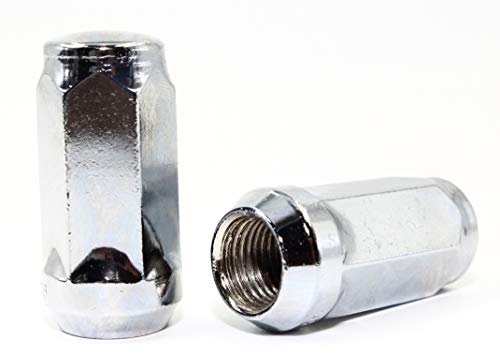 Set of 24 Veritek 14x1.5mm 1.75 Inch 45mm Overall Length 3/4 19mm Hex Chrome Lug Nuts for Buick Chevy Chevrolet GMC Dodge Jeep Nissan Toyota RAM Aftermarket Custom SUV Truck Wheels