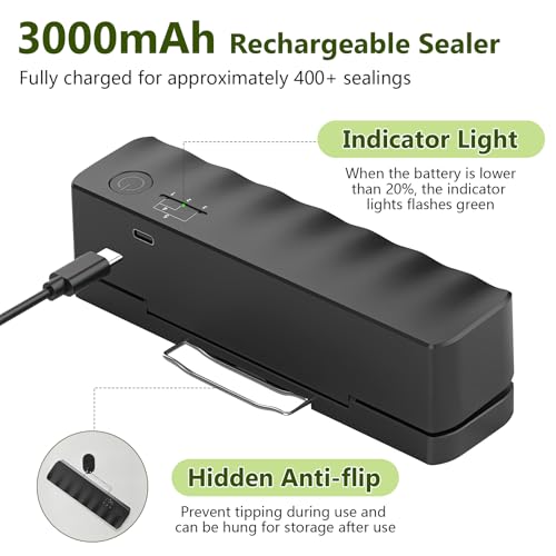 Mini Bag Sealer, Handheld Heat Sealer Machine, Portable Bag Resealer