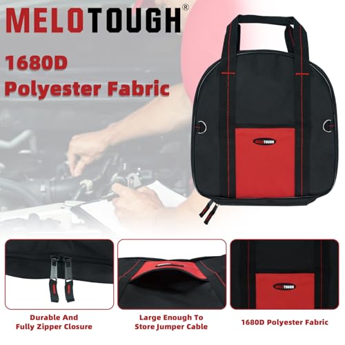 MELOTOUGH Canvas Tool Bags+14 Inch Jumper Cable Bag