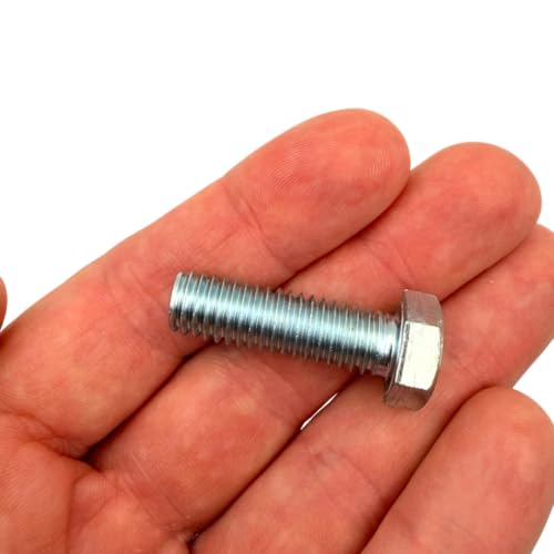 3/8"-16 x 1-1/4" Grade 5 Bolts (100-Pack) – Heavy-Duty Hex Bolts Only – SAE J429 1.25" Coarse Thread Bolts Clear Zinc Plated