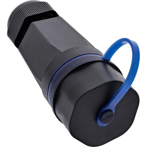 InLine Cable Connector Empty Housing RJ45 Keystone IP68 Waterproof for Network Cable 1.5-8 mm with Cover M23 Screw Connection 69992V