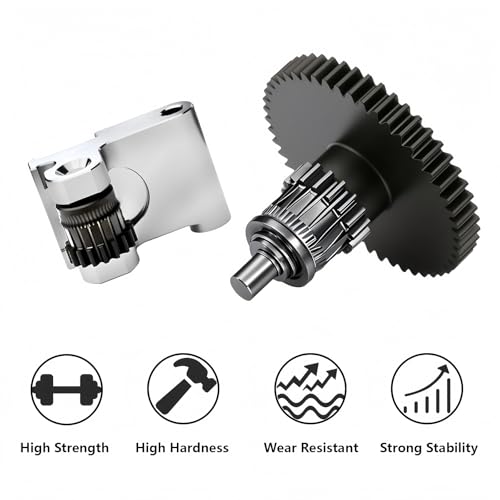 Hardened Steel Extruder Gear Kit for Adventurer 5M, 3D Printer DLC Nano Coating Hardened Steel Extruder Dual Gear Aluminum Handle for Adventurer 5M Pro