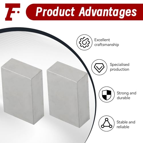findmall 1 x 2 x 3 Inch Blocks Matched Pair No Holes Hardened Steel Accuracy Ground Machinist 123 Blocks Set Up Blocks Fit for Accuracy Grinding Layouts No Hole