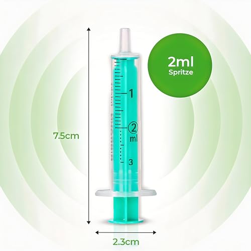 MedixX Disposable Syringes 2 ml without Needles in Various Sizes for Hobby and DIY Syringes Individually Sterile Packed in Practical Sliding Seal Bag (10 x 2 ml) 10 x 2 ml
