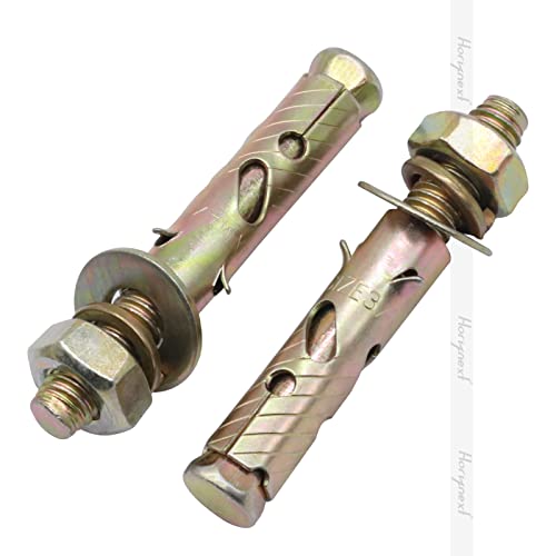5/8x3-3/4 in Zinc-Plated Steel Sleeve Anchors for Concrete,30 Pcs 5/8x3-3/4 inch 30