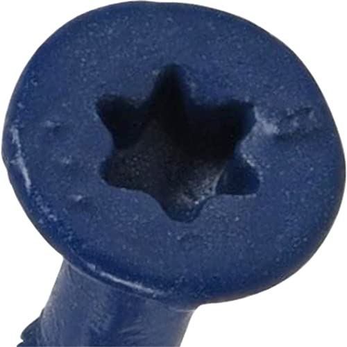 Power Pro 376528 Concrete Screw Anchors, 3/16" x 4", High-Performance, Code-Approved, Epoxy Coated, Coarse Thread, for Concrete and Masonry, Outdoor Rust Resistant, Blue, 100pcs 3/16" x 4" 100 Pieces
