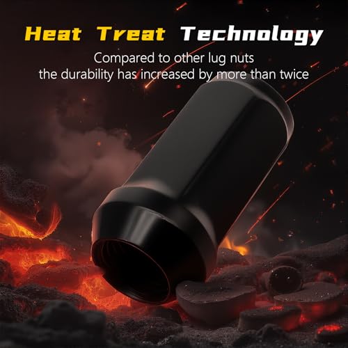 24pcs M14 x 1.5 Lug Nuts, 1.8" (45mm) Closed-End One-Piece Conical Seat, Matte Black Finish 3/4" Hex
