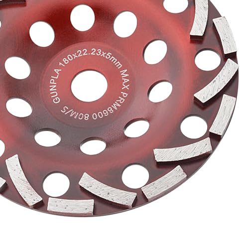 Gunpla Diamond Cup Wheel 180mm x 22.2mm Diamond Cup Grinder Grinding Disc Grinding Disc for Concrete Tile Adhesive and Masonry 180 mm