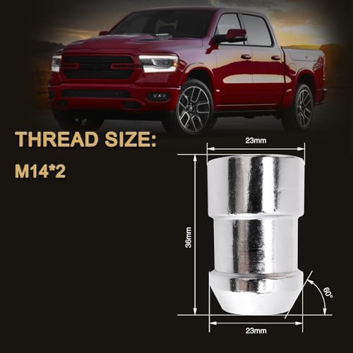 M14x2 Chrome Spike Lug Nuts Set for Expedition F-150 Lobo Mark LT