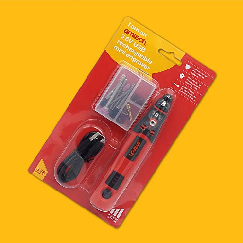 Amtech V2546 3.6V USB Pen Style Rechargeable Mini Engraver Set