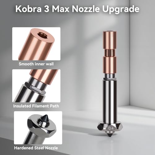 Kobra 3 Max Hotend Upgrade,All-Metal Extruder Replacement+0.4/0.6/0.8mm