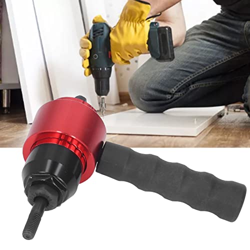 Rivet Nut Drill Converter Attachment Tool Kit, Rivet Nut Tool Cordless Drill Electric Rivet Guns Kit with Detachable Handle, Handle Housing, Nuts, Storage Box and Small Wrench