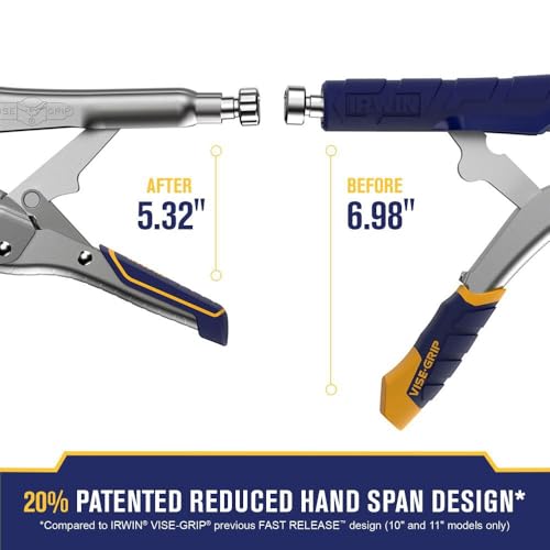 IRWIN VISE-GRIP Welding Pliers, Fast Release, C-Clamp Locking, 11-Inch (IRHT82584) One Size Locking Pliers (New)