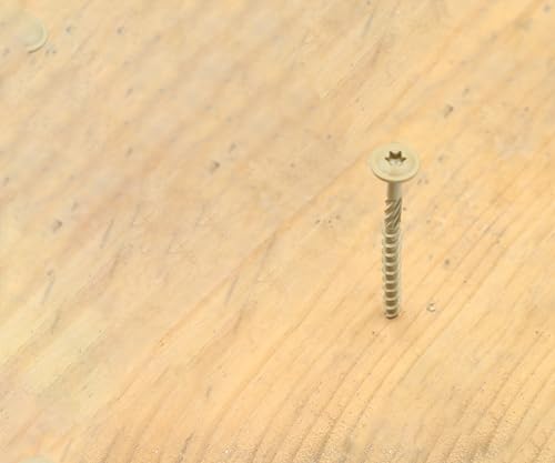 Construction Lag Screws, T30 Decking Screws, #14 x 5 Inches Structural Wood Screws for Timber,Log,Landscaping Wood with 1/4" Shank Torx Bit, Pack of 50 #14 x 5" Bronze