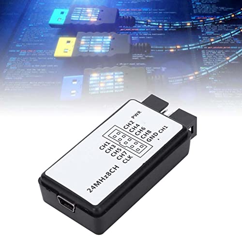 USB Logic Analyzer 24MHz Mini Digital Pocket Size 8 Channel Input Memory Device Set