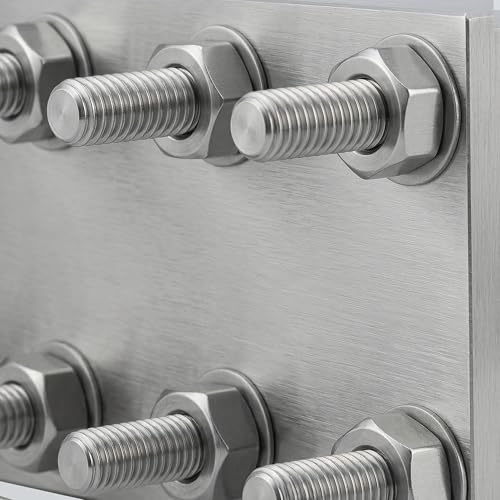 4Pcs 3/8"-16 Fully Right Threaded Rods Stainless Steel with Nut, 36" Long 3/8" -16, 36" Length 4