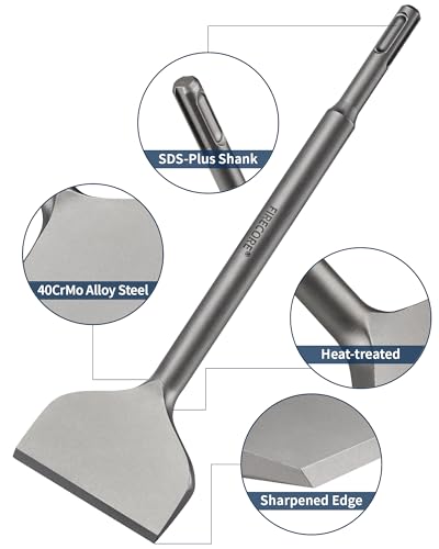 Firecore 2pcs 3 Inch SDS Plus Bent Chisel Bit for Rotary Hammer Drill Tool