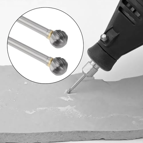 SG Store 10pcs 6x6mm Solid Carbide Milling Cutter Compatible with Dremels Proxxon Ball Engraving Machine