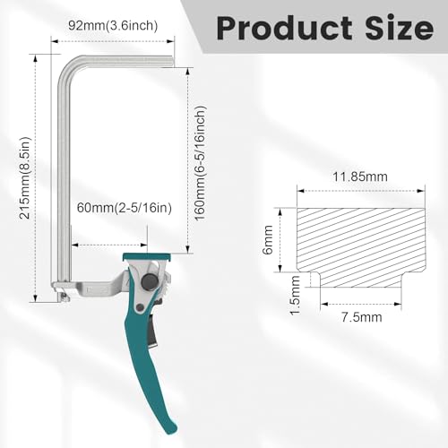 Housolution 2 Pack Quick Release Ratcheting Table Clamp, Track Saw F Clamps