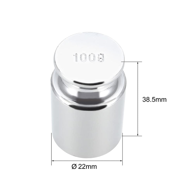sourcing map Gram Calibration Weight M1 Precision Steel Chrome-Plated for Digital Scales 100 g