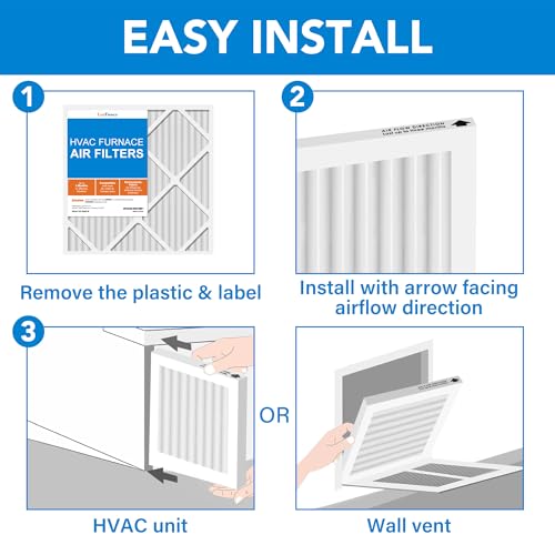 LotFancy 14x25x1 Air Filter MERV 8, 6-Pack Pleated for Home Furnace HVAC AC MERV 8 6pcs