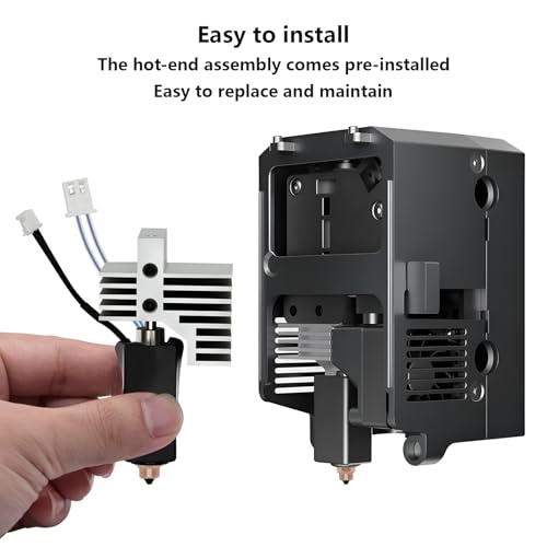 Upgrade 0.4MM Hotend Kit for Elegoo Centauri Carbon, Chromium Zirconium Copper Hardened Steel Nozzle Ceramic Heater Print Head Hot End with Extra 2PCS Nozzle for Centauri Carbon/Centauri 3D Printers Upgrade 0.4MM Hotend