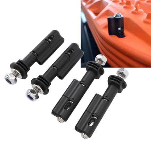 Mounting Pins for Recovery Boards, 4PCS 17mm Traction Boards Mounting Pins with Padlock for MaxTrax MKII Recovery Boards, Mounting Pins Kit Anti Theft Safety Pins Kit