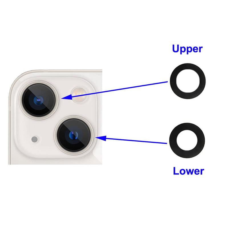 2pcs OEM Original Rear Back Camera Glass Lens Replacement For iPhone 13 and For iPhone 13 Mini With Adhesive Preinstalled Included Repair Tools (Not for 13 pro / 13 pro max) For 13 mini (5.4")/ 13 (6.1")