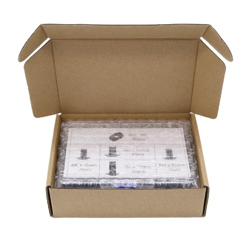 120Pcs 4040 Aluminum Extrusion Hardware Kit - M8 T Slot Nuts & Bolts 10Pcs M8x14, 40 M8x16, 10 M8x18, 60Pcs 40 Series M8 Drop-in T Nuts, Compatible with 4040 4080 Extrusion Accessories 40 Series Type Silver