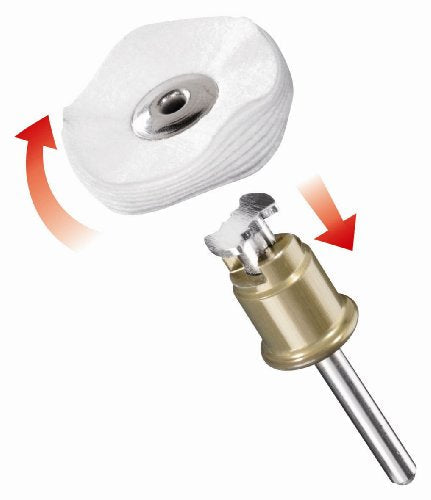Dremel EZ SpeedClic 423S Textile Polishing Wheel - Accessory Set for Multifunctional Tool with 1 Polishing Disc for Polishing Plastics, Metal, Stainless Steel, Aluminum, Brass, Gold and Silver and 1 - Pack (Pack of 3) Dremel EZ SpeedClic 423S