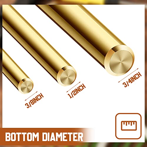 Funrous 3 Pcs Brass Punch Set Brass Drift Punch
