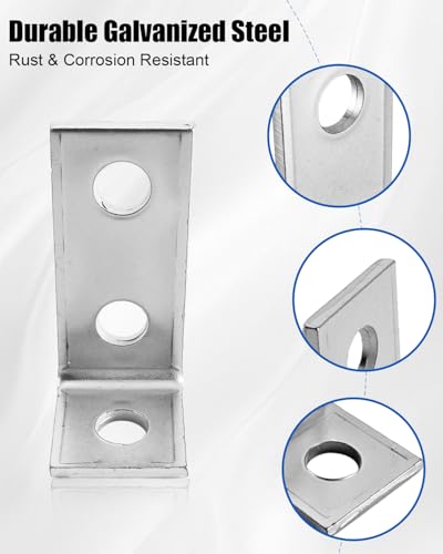 16 Pcs 3 Hole 90 Degree L Shaped Fitting Bracket Corner Brace