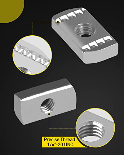 Strut Channel Nuts 1/4"-20 No Spring - 60 Pcs, 1/2″ Drive 3/4″ (19mm) Strut Channel Impact Socket