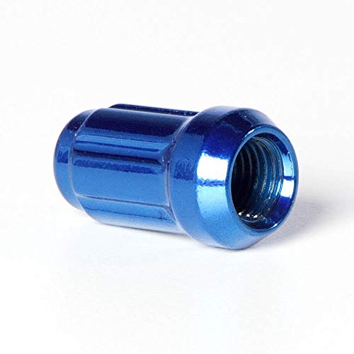 Circuit Performance Spline Drive Tuner Acorn Lug Nuts Blue 12x1.5 Forged Steel (24pc + Tool)