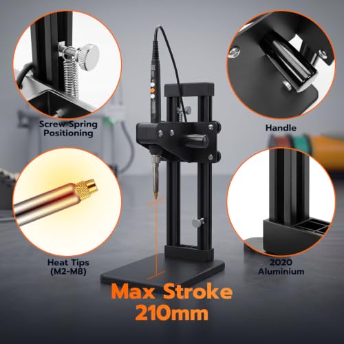 Vertical Heat Set Insert Tool Press for Plastic Parts & 3D Print Components ZW12H+