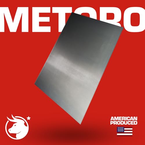 Metoro Steel 18 Gauge 9" x 12" (2 Pack) Mild Steel Sheet Metal Cold Rolled - Superior Strength Alloy for Professional, Industrial, and DIY Use