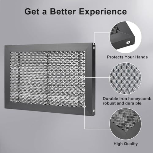 Fyearfly Honeycomb Cutting Board,Honeycomb Working Table, 300x200x22mm Honeycomb Laser Bed, Iron Laser Cutting Bed for CO2 Laser Engraver Laser Cutting Machine