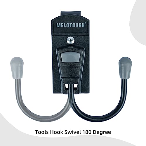 MELOTOUGH Tool Belt Hook Tool Holster Cordless Drill Holster Hook with Metal Clip,Black Drill Holder for Tool Belt