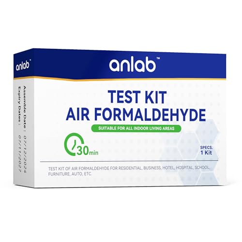 Air Formaldehyde (HCHO) DIY Test Kit - Used for Air Quality Testing, Detector Used for Home, Residential, Business, Hotel, Hospital, School, Furniture, Car (Pack of 3)