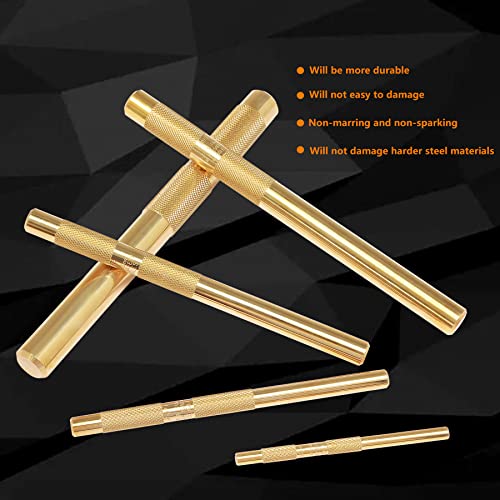 Brass Drift Punch Tool 5-Piece Set-1/4, 3/8", 1/2", 5/8", 3/4" Brass Drift 5-Piece Set (1/4", 3/8", 1/2", 5/8", 3/4")