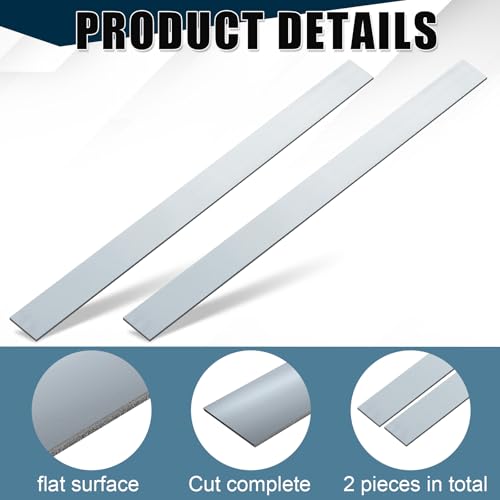 Yaocom 2 Pcs 304 Stainless Steel Flat Bar, 36" L,1" W,1/8" T