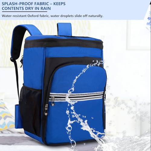 Cleaning Tool Backpack & Belt Set - Large Capacity Multi-Pocket, Durable Reinforced Material, Hands-Free for Housekeepers Cleaners Gardeners | Ideal for Housekeeping Car Cleaning Household Maintenance Blue