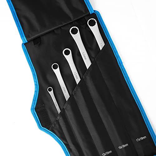 DURATECH 5-Piece Extra Long Wrench Set, Double Box End, Metric
