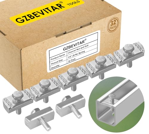 1/4"-20 Strut Channel Nut and Bolt - 32 Pack, 1/2″ Drive 3/4″ (19mm) Strut Channel Impact Socket