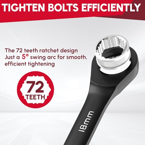 ARROW 12PCS Metric Ratcheting Wrench Set with Black Magnetic Tool Holder Metric Only