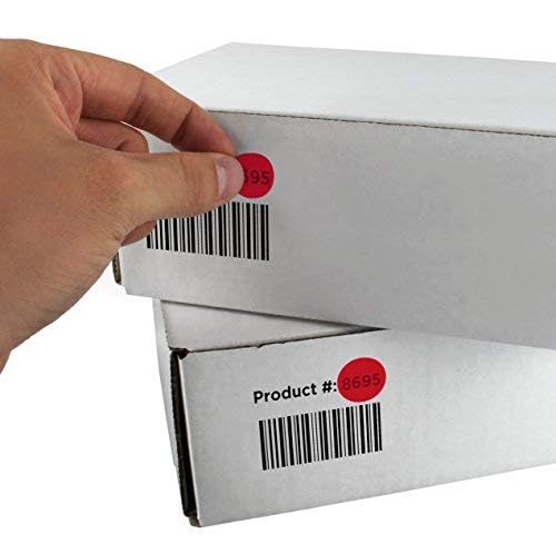 ChromaLabel 0.75 Inch Permanent Col-R-Lock Translucent Color Code Dot Stickers, 100 Labels per Roll, Red