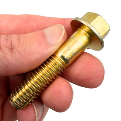 7/16"-14 x 2 Grade 8 Flange Bolts (10-Pack) – Heavy-Duty Hex Flange Bolts – High-Strength SAE J429 2.0" UNC Coarse Thread Bolts 10 Bolts Only