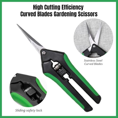 LDK 12 Pack Curved Blades Gardening Hand Pruner Pruning Snip