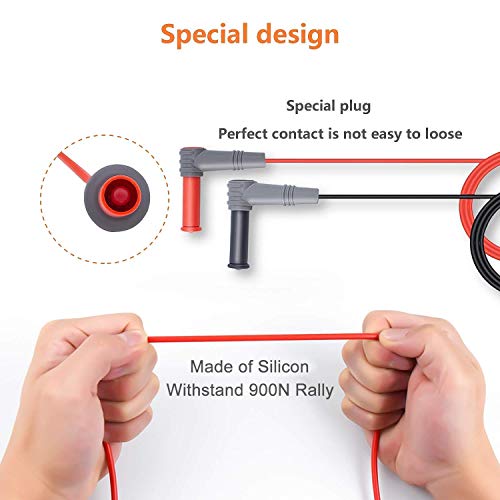 KAIWEETS Soft Silicone Electrician Test Leads Kit and Heavy Duty Wire Stripper